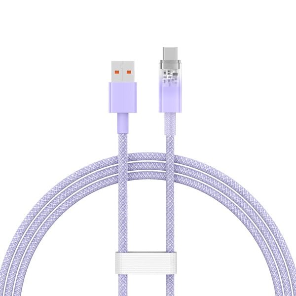 Baseus Explorer Series Fast Charging Cable with Smart Temperature Control USB to Type-C 100W 2m Purple