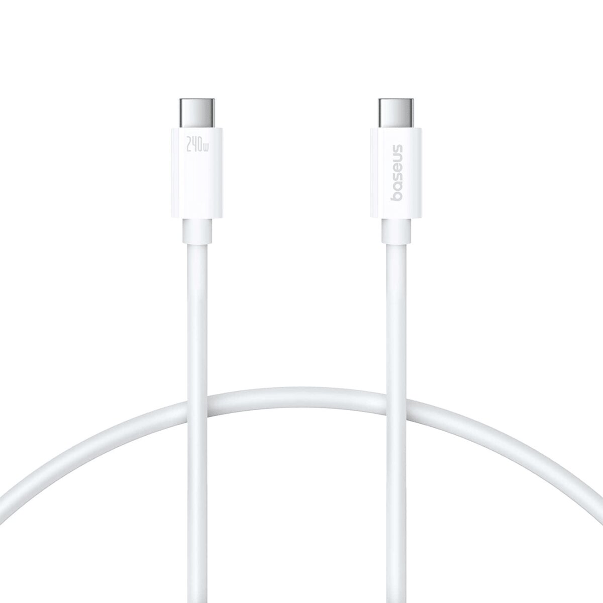 Baseus Superior Series 2 For iP 15 Pro Series USB4 Full-Function Fast Charging Cable Type-C to Type-C 240W 1m Moon White