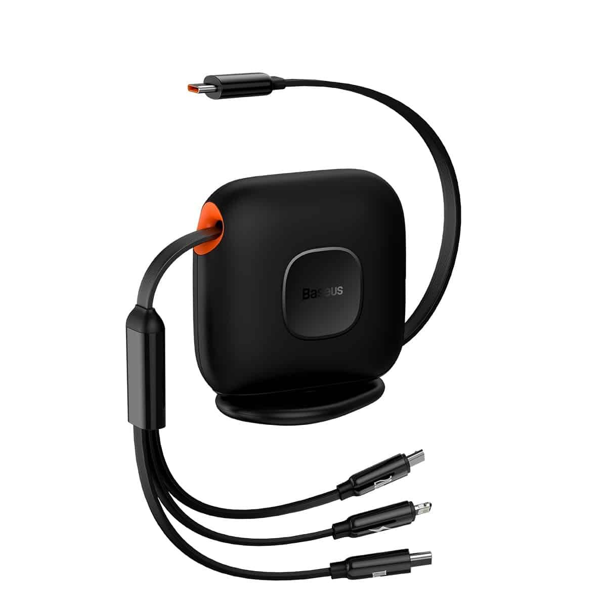 Baseus Traction Series Retractable 3-in-1 Fast Charging Cable Desktop Organizer Type-C to M+L+C CAQY000001