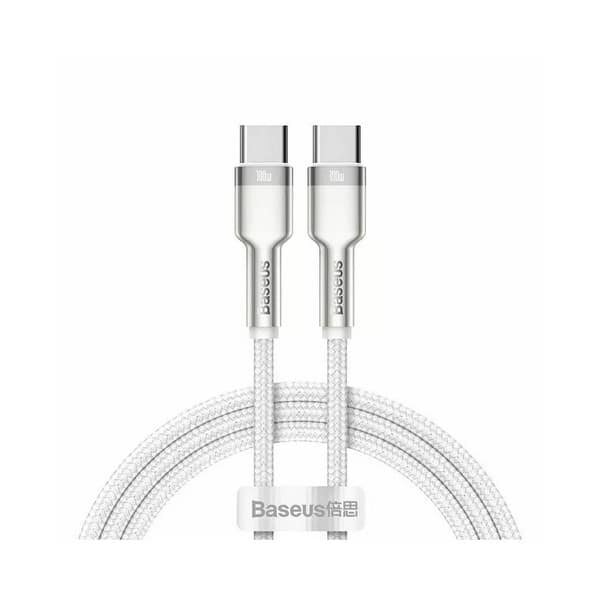 Baseus Crystal Fast Charging Data Cable USB-C to USB-C 100W 1m Moon White