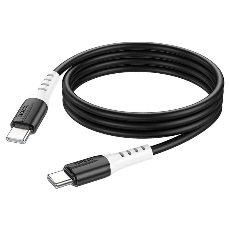 Hoco X82 Type-C to Type-C 60W silicone charging data cable Black