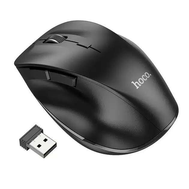 Hoco GM24 Mystic six-button dual-mode business wireless mouse შავი