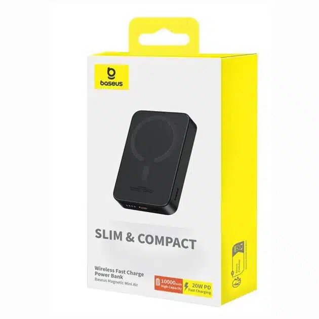 OS-Baseus Magnetic Mini Air Wireless Fast Charge Power Bank 10000mAh 20W Cluster Black