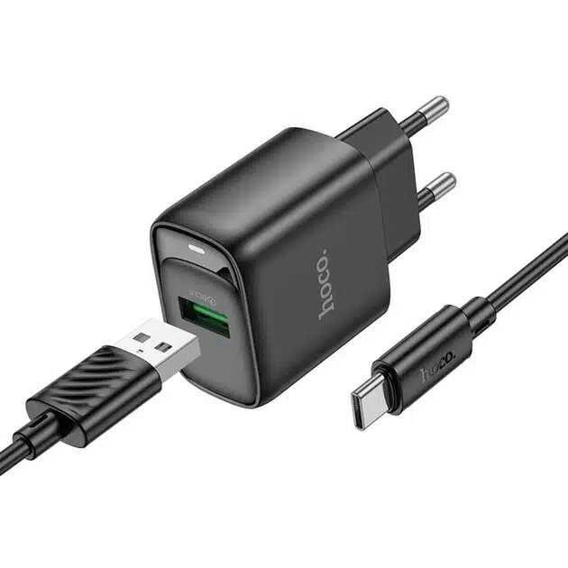 Hoco C140A Smart single port QC3.0 charger set(Type-C)(EU)