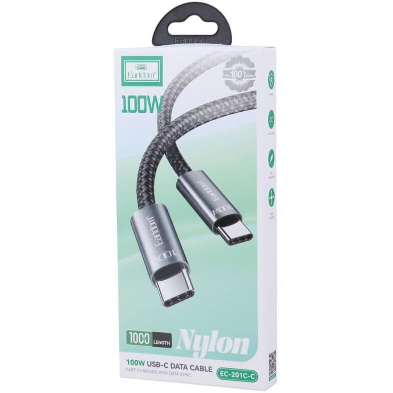 Earldom Cable Nylon 30W C-C To DAta Cable EC-201C-C