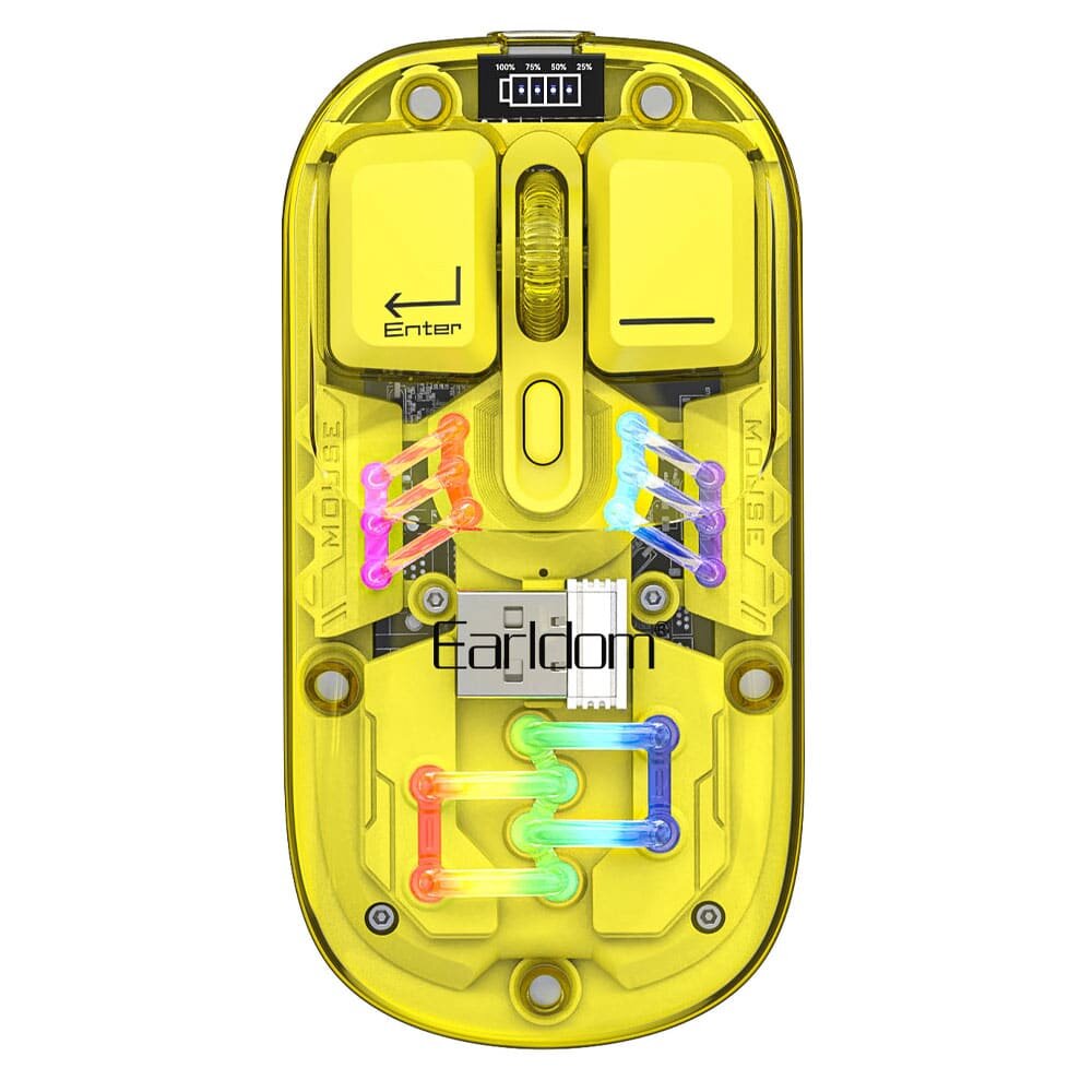 Earldom Dual Mode Wirleess Mouse Black KM16 Yellow