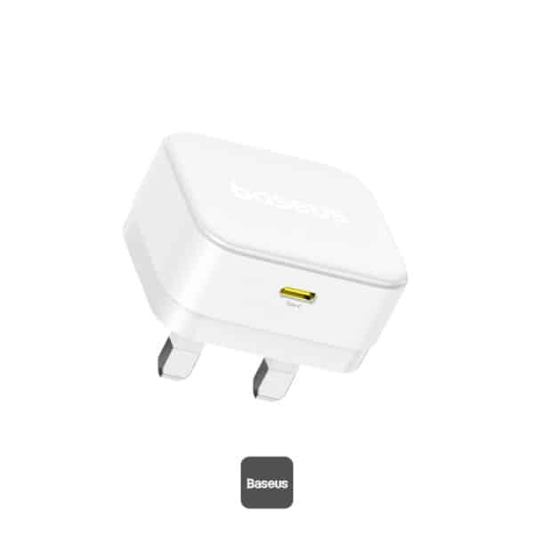 OS-Baseus Palm Fast Charger C+U 30W EU Cluster Black (with Baseus Mini White Cable USB-C to USB-C 60W (20V/3A) 1m Cluster Black)