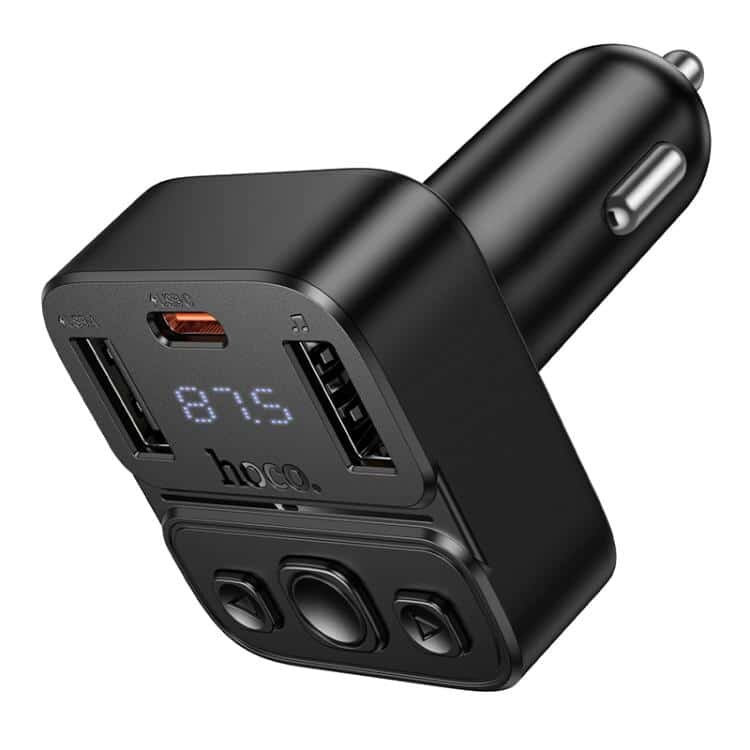 Hoco E87 Delta 35W(1A1C) car BT FM transmitter black