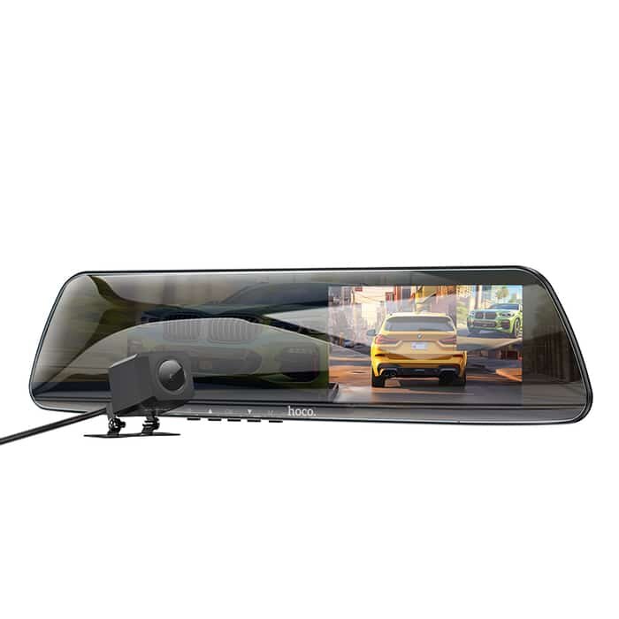 Hoco DV4 4.5-inch rearview mirror driving recorder(dual-channel)