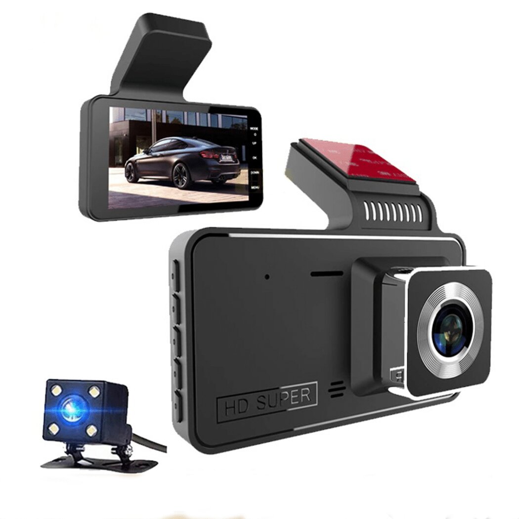 Dual Lens Vehicle Blackbox DVR შუშაზე მიწებვით