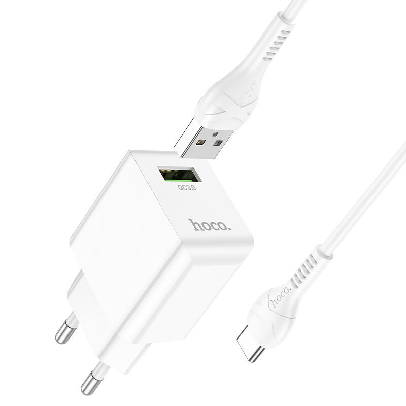Hoco C98A Proton single port QC3.0 charger set(Type-C)(EU)