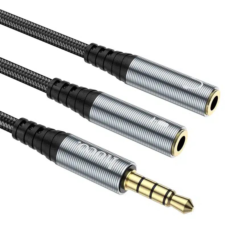 Hoco UPA21 2-in-1 3.5 headset audio adapter cable(male to 2*female)