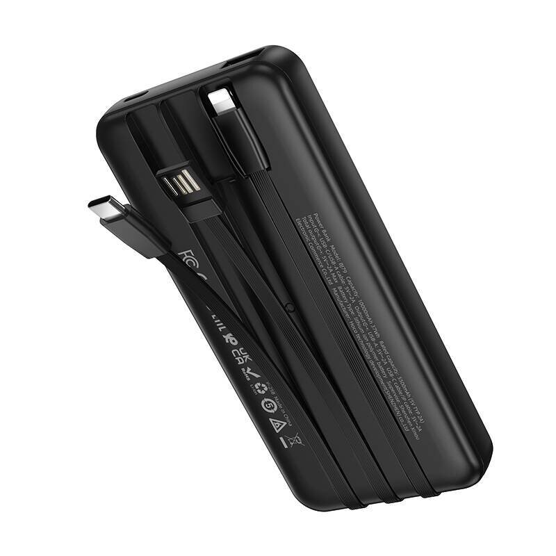 Borofone BJ79 Clever power bank with 3 cables(10000mAh) black
