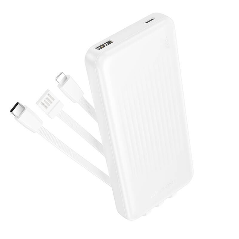 Borofone BJ79 Clever power bank with 3 cables(10000mAh) white