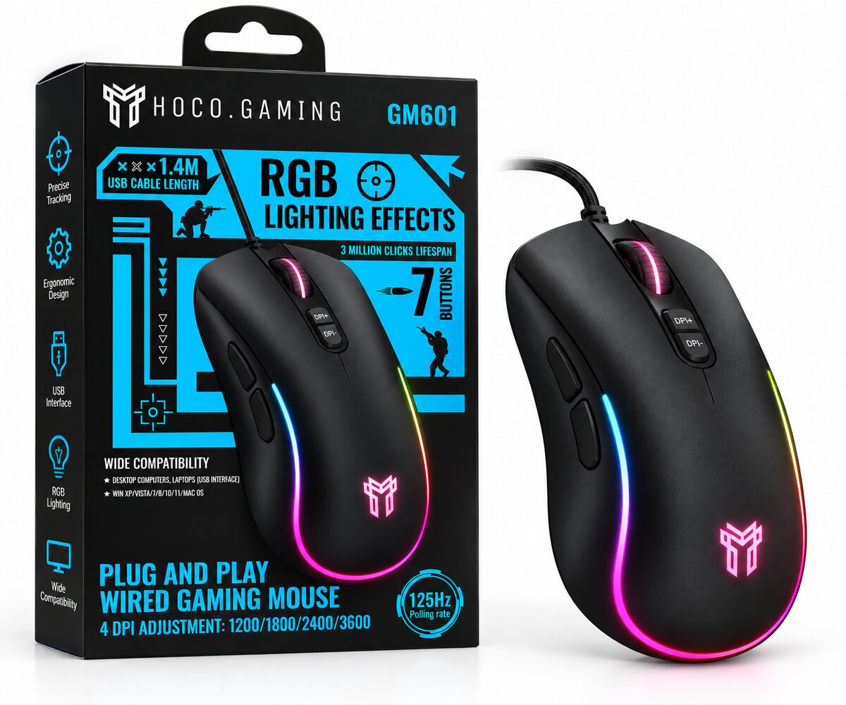 Hoco GM601 Grandeza wired gaming mouse