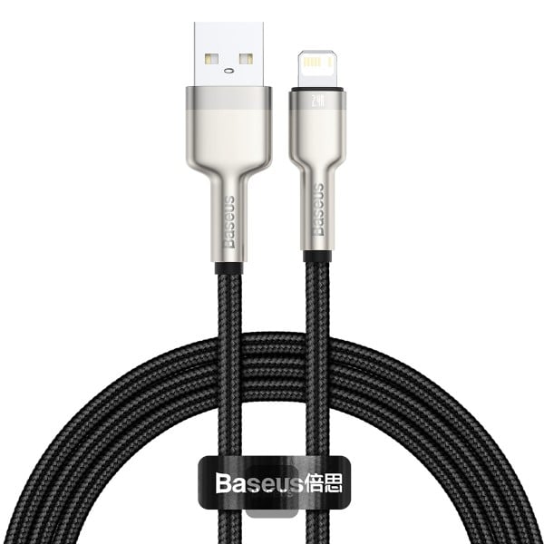 Baseus Cafule Series Metal Data Cable USB to IP 2.4A 1m Black CALJK-A01
