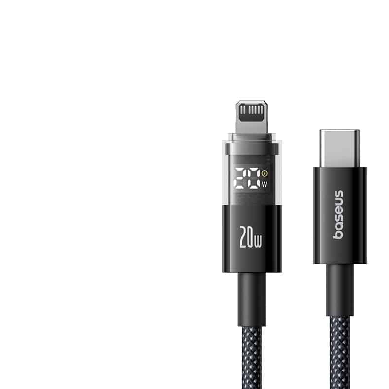 Baseus Display 2 Fast Charging Data Cable USB-C to iP 20W 1m Cosmic Black P10382703121-00