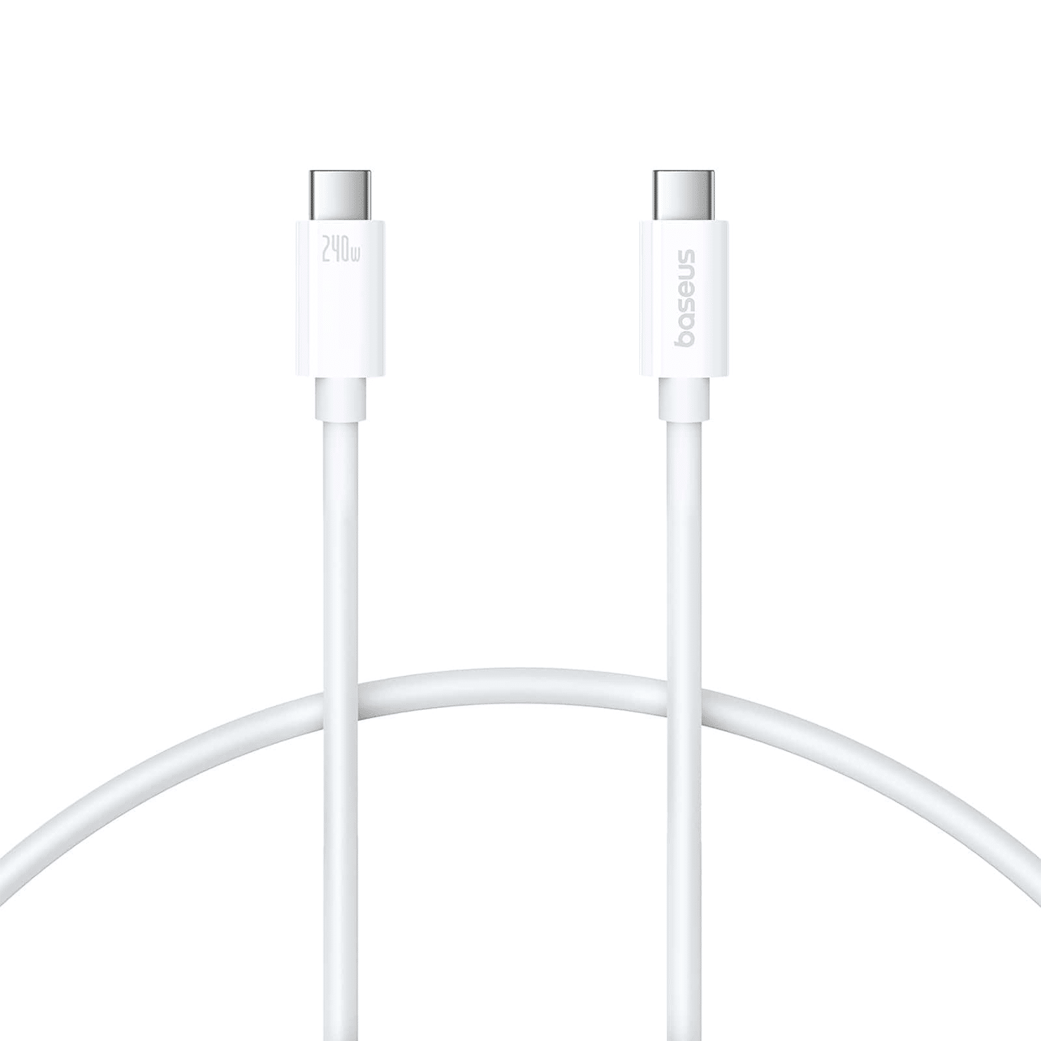 Baseus Superior Series 2 For iP 15 Pro Series USB4 Full-Function Fast Charging Cable Type-C to Type-C 240W 1m Moon White