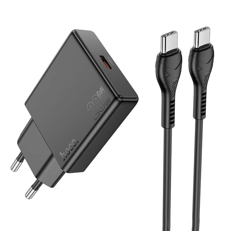Hoco N37 Delgado single port PD20W charger set(Type-C to Type-C)(EU)