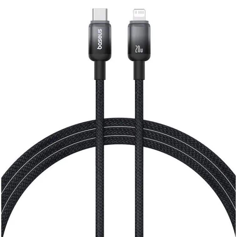 Baseus Discolor Series Fast Charging Cable USB-C to iP 20W 1m Cluster Black