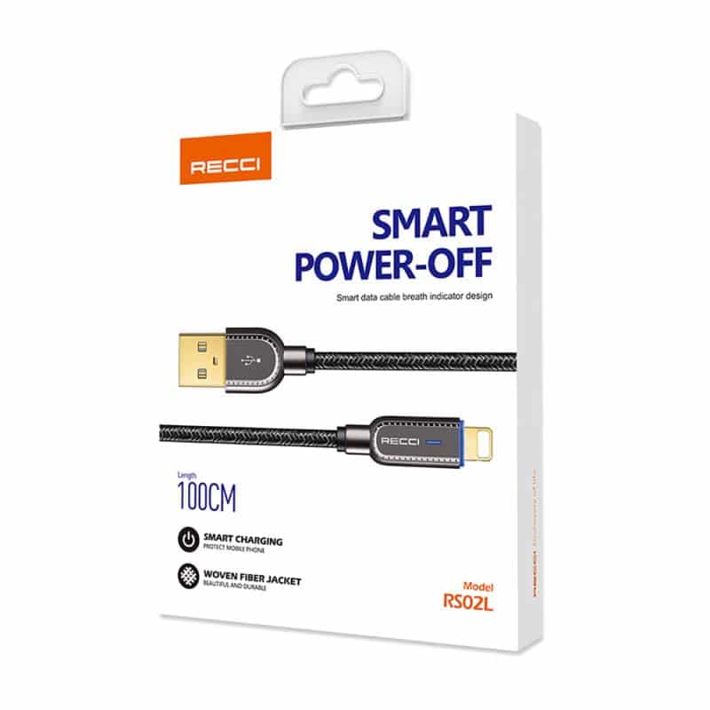 Recci USB Cable Smart Power Off  RS02L
(2.4A)