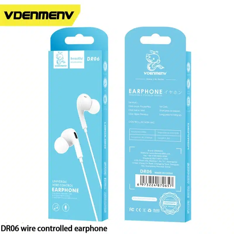 Vdenmenv Earphone DR06 თეთრი
