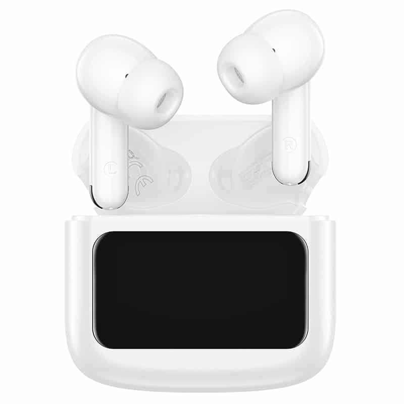 Hoco EQ14 Cool color true wireless BT headset with touch screen White