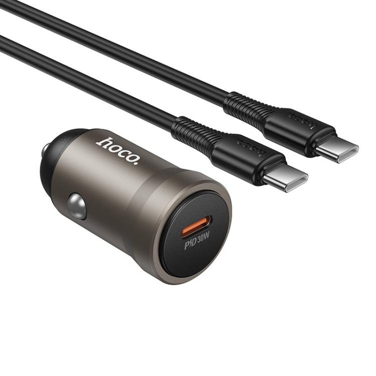 Hoco Z62A Energy single port PD30W car charger set(C to C) gold