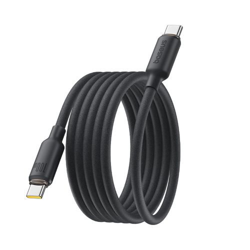Baseus Foamed Silicone Pro Magnetic Fast Charging Data Cable USB-C to USB-C 100W Cosmic Black 1m