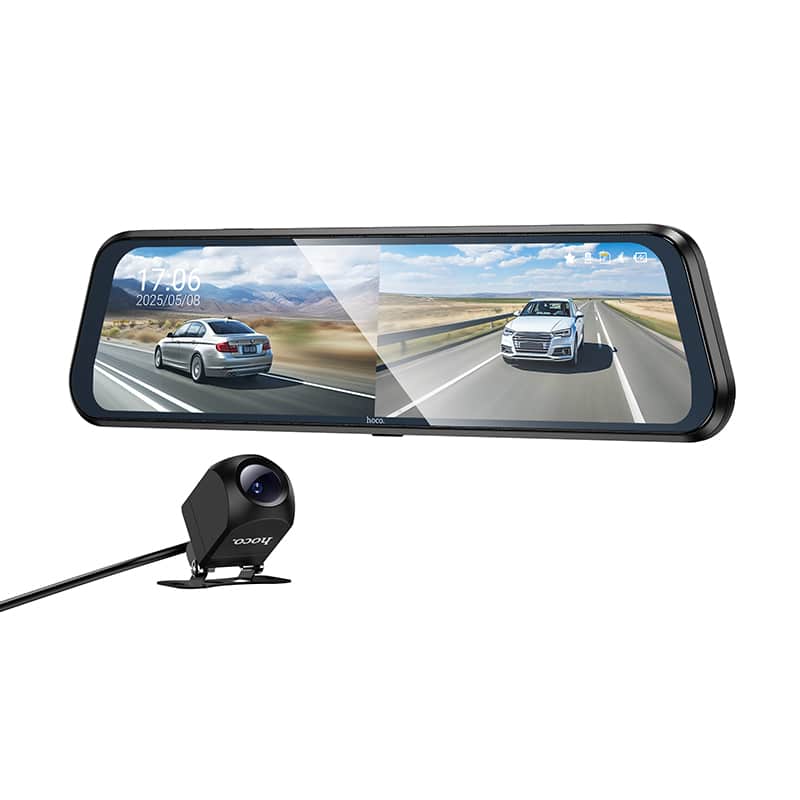 Hoco DV16 9.66-inch streaming media driving recorder(dual-channel with rear camera) black