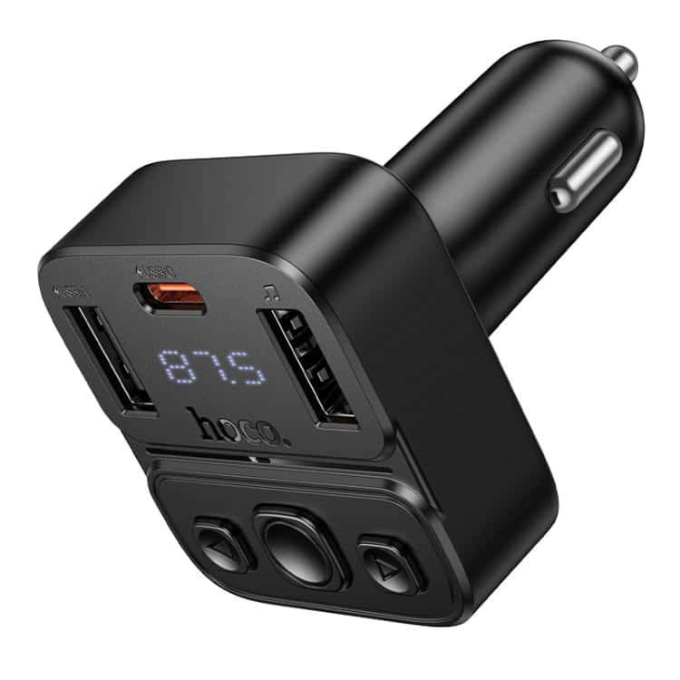 Hoco E87 Delta 35W(1A1C) car BT FM transmitter black