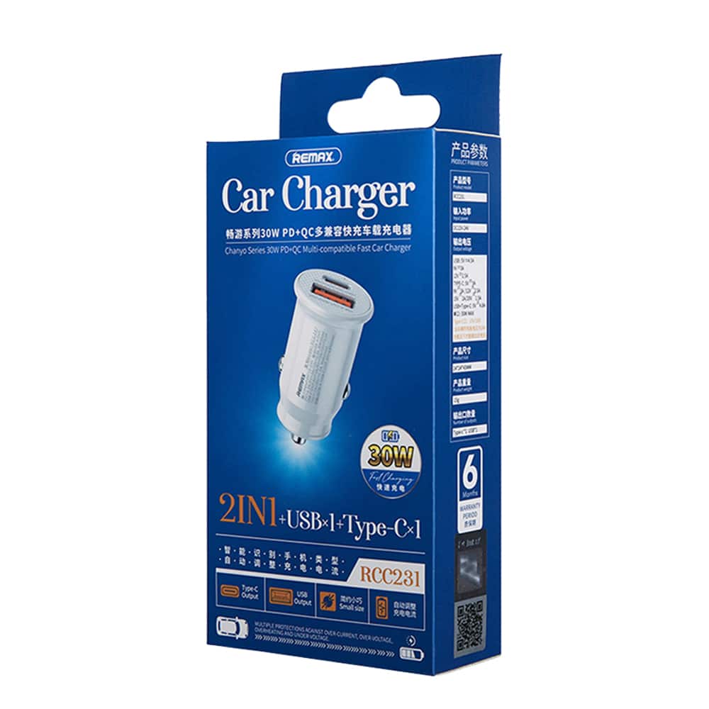 REMAX Chanyo Series 30W Car Charger  RCC231