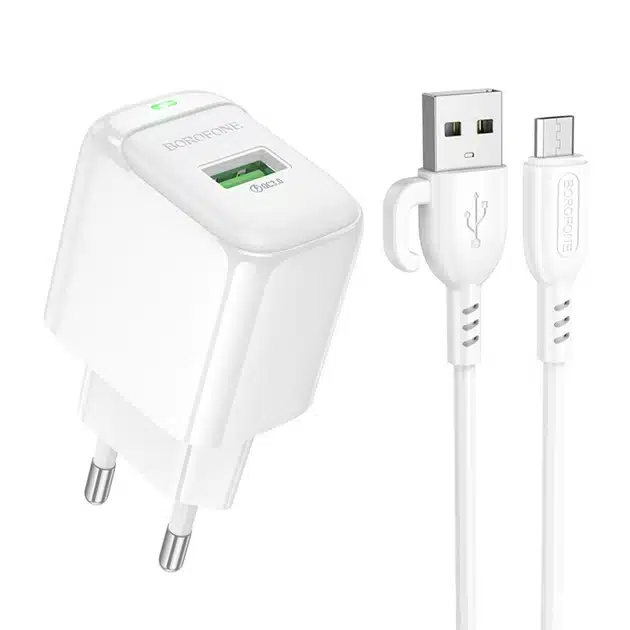 Borofone BAS42A Potential single-port QC3.0 charger set(Micro)(EU)