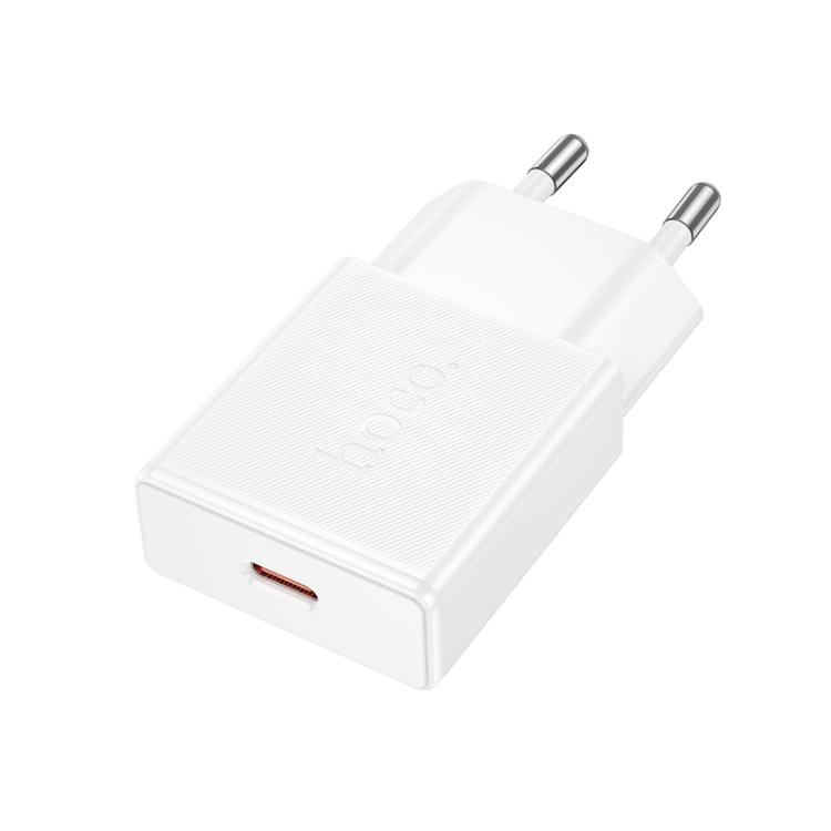 Hoco N74 Speed single-port PD25W ultra-thin charger(EU) white