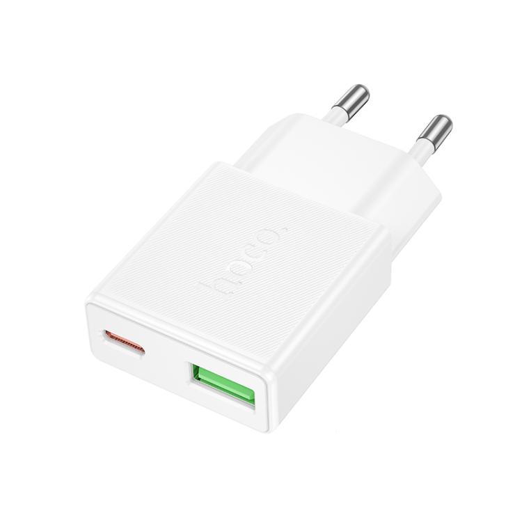 Hoco N73 Speed PD20W+QC3.0 ultra-thin charger(EU) white