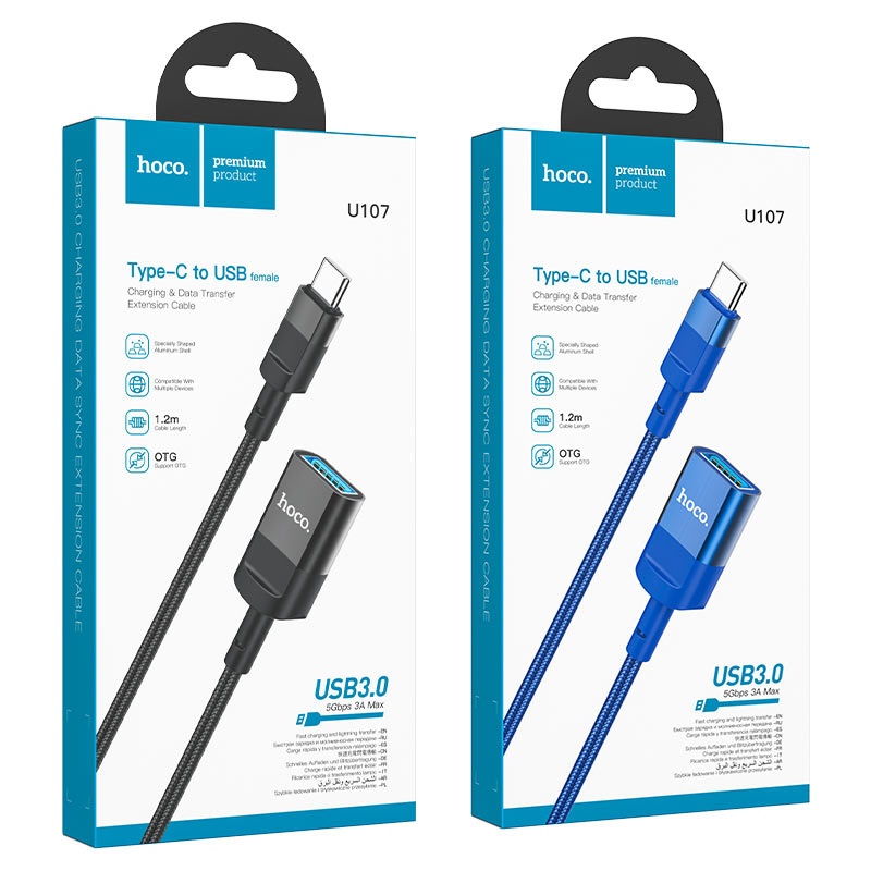 Hoco U107 Type-C male to iP female adapter cable(L=0.1m)