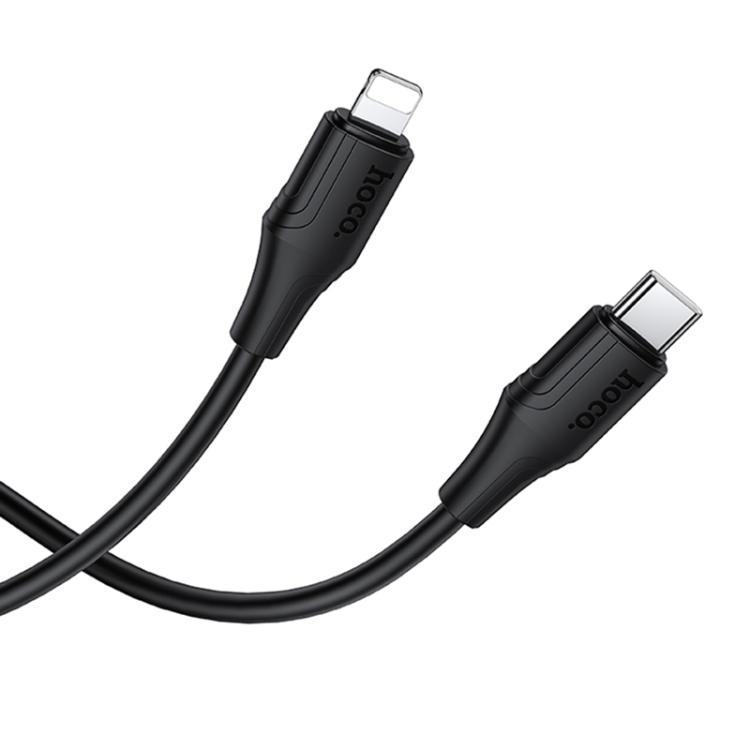 Hoco X124 Bien PD27W silicone charging data cable iP black