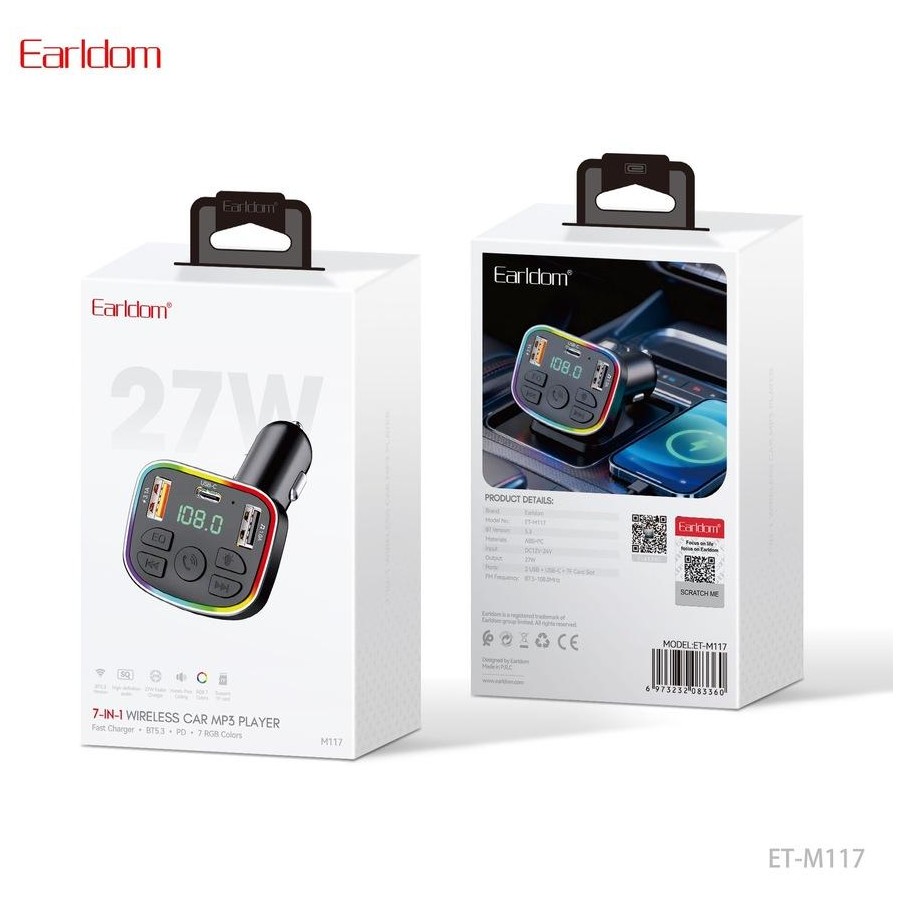 Earldom 7in1 Wireleess Car Mp3 Player M117
