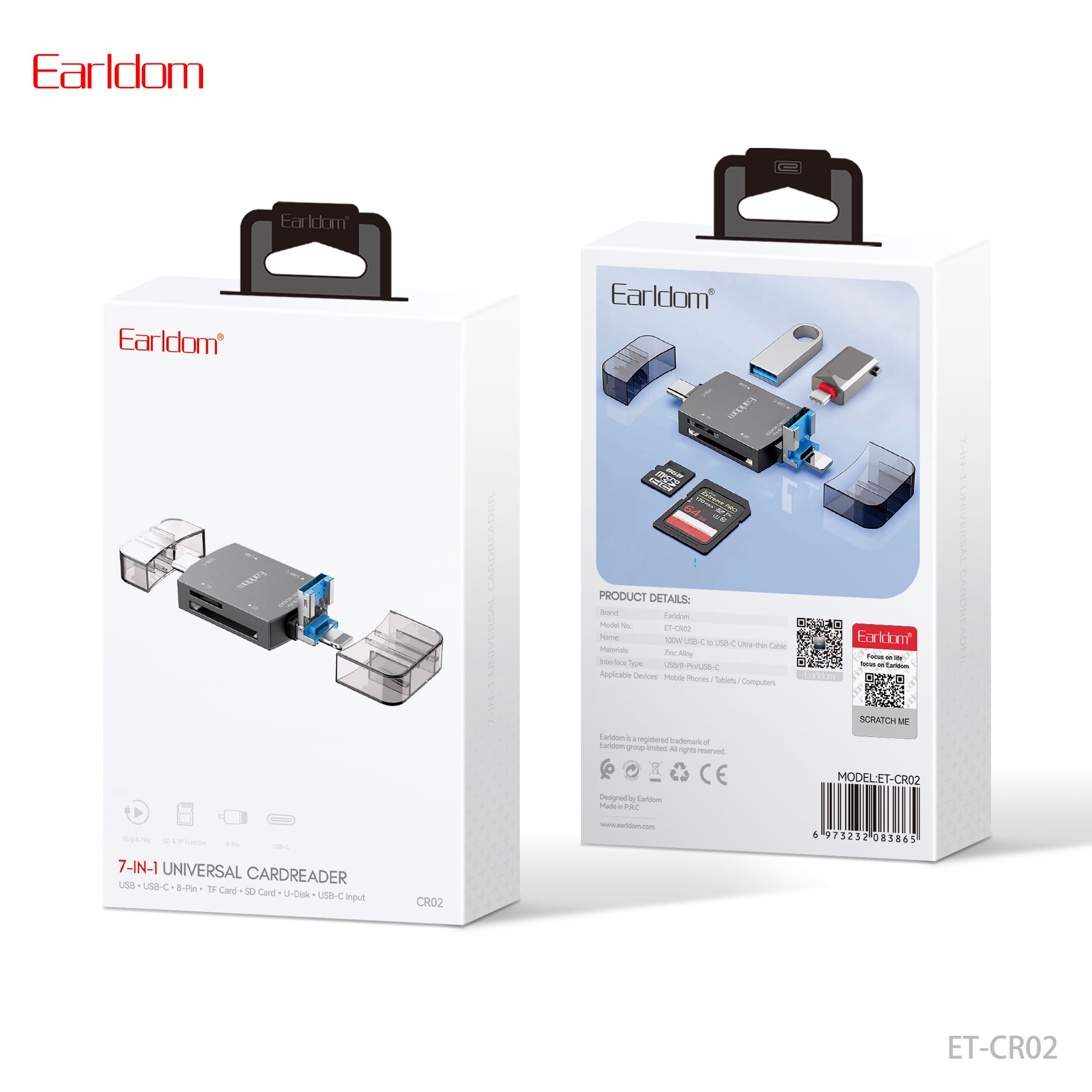 Earldom 7in1 Universal Card REader CR02